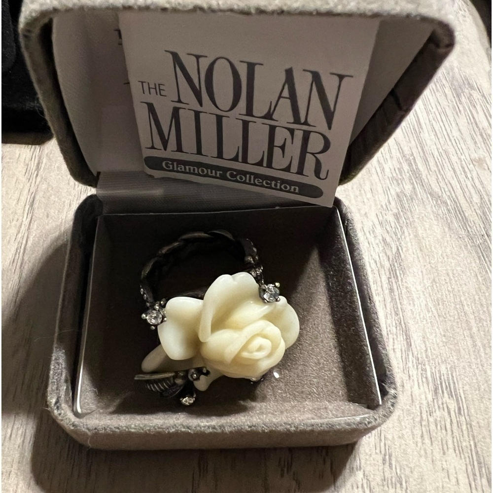Nolan Miller Glamour Collection Bee on a Rose Statement Ring Size 10 NIB
